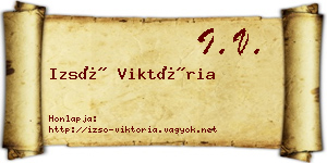 Izsó Viktória névjegykártya