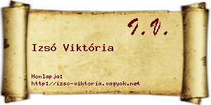 Izsó Viktória névjegykártya